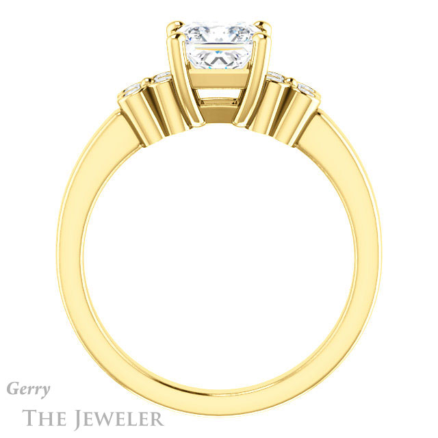Princess Cut Forever One Moissanite Engagement Ring #GTJ1086-square-fo-y 2 Princess Cut Forever One Moissanite Engagement Ring #GTJ1086-square-fo-y