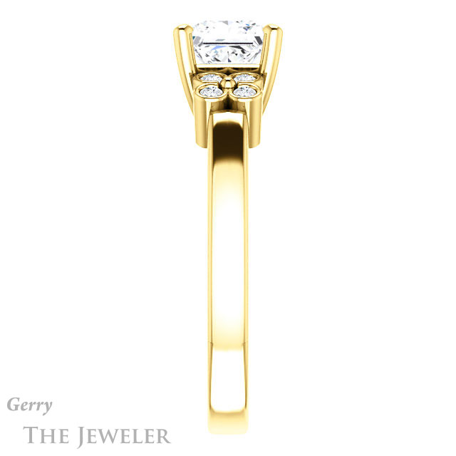 Princess Cut Forever One Moissanite Engagement Ring #GTJ1086-square-fo-y 3 Princess Cut Forever One Moissanite Engagement Ring #GTJ1086-square-fo-y