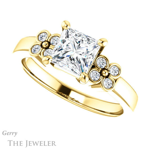 Princess Cut Forever One Moissanite Engagement Ring #GTJ1086-square-fo-y 5 Princess Cut Forever One Moissanite Engagement Ring #GTJ1086-square-fo-y