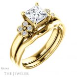 Princess Cut Forever One Moissanite Engagement Ring #GTJ1086-square-fo-y 6 Princess Cut Forever One Moissanite Engagement Ring #GTJ1086-square-fo-y