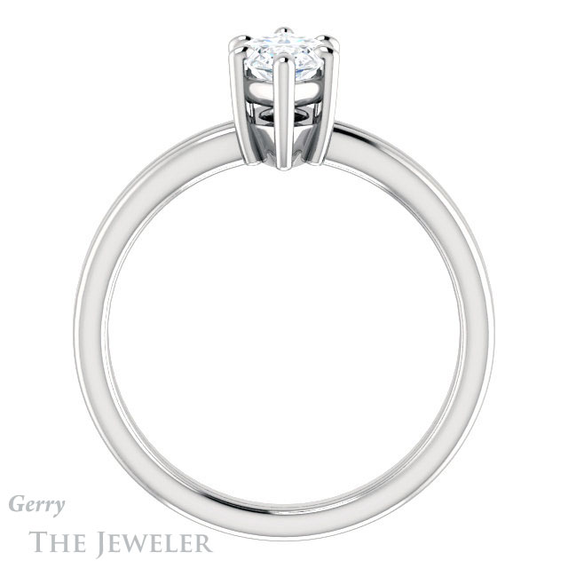 Marquise Cut Forever One Moissanite Engagement Ring #GTJ1089-marquise-fb-w | Gerry The Jeweler Marquise Cut Forever Brilliant Moissanite Engagement Ring #GTJ1089-marquise-fb-w