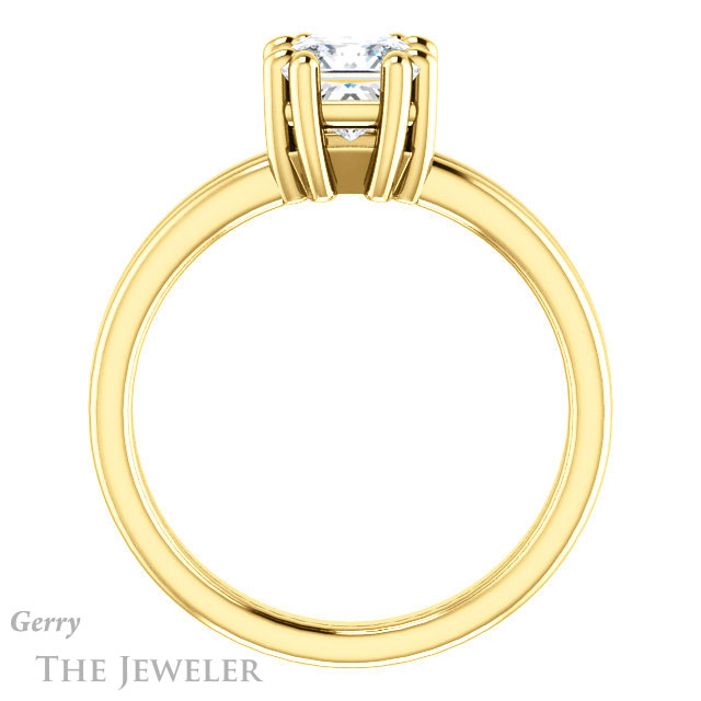 Princess Cut Forever One Moissanite Engagement Ring #GTJ1089-square-fo-y | Gerry The Jeweler Princess Cut Forever One Moissanite Engagement Ring #GTJ1089-square-fo-y