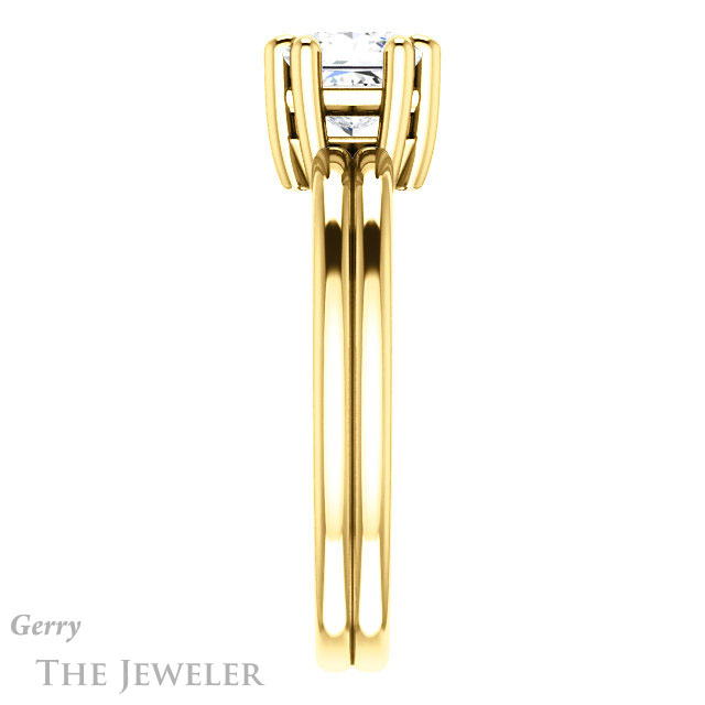 Princess Cut Forever One Moissanite Engagement Ring #GTJ1089-square-fo-y | Gerry The Jeweler Princess Cut Forever One Moissanite Engagement Ring #GTJ1089-square-fo-y