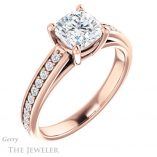 Cushion Cut Forever One Moissanite Engagement Ring #GTJ1090-cushion-fo-r