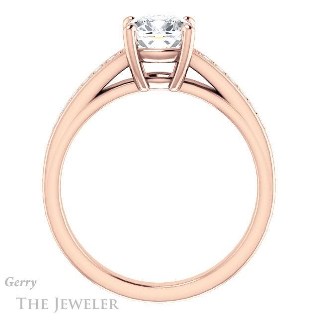 Cushion Cut Forever One Moissanite Engagement Ring #GTJ1090-cushion-fo-r