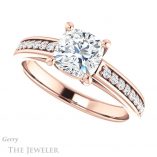 Cushion Cut Forever One Moissanite Engagement Ring #GTJ1090-cushion-fo-r