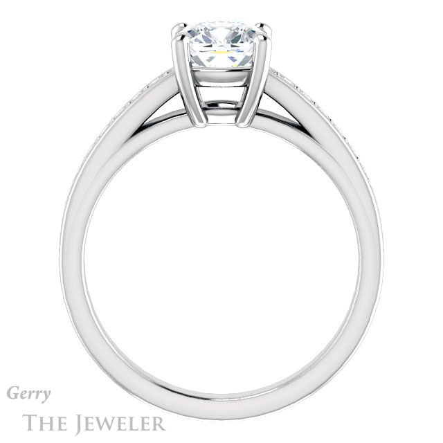 Cushion Cut Forever One Moissanite Engagement Ring #GTJ1090-cushion-fo-w 2 Cushion Cut Forever One Moissanite Engagement Ring #GTJ1090-cushion-fo-w