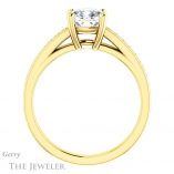 Cushion Cut Forever One Moissanite Engagement Ring #GTJ1090-cushion-fo-y 2 Cushion Cut Forever One Moissanite Engagement Ring #GTJ1090-cushion-fo-y