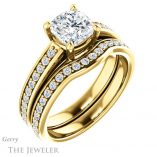 Cushion Cut Forever One Moissanite Engagement Ring #GTJ1090-cushion-fo-y 6 Cushion Cut Forever One Moissanite Engagement Ring #GTJ1090-cushion-fo-y