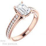Emerald Cut Forever Brilliant Moissanite Engagement Ring #GTJ1090-emerald-fb-r
