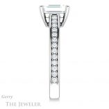 Emerald Cut Forever One Moissanite Engagement Ring #GTJ1090-emerald-fb-w 3 Emerald Cut Forever Brilliant Moissanite Engagement Ring #GTJ1090-emerald-fb-w
