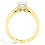 Emerald Cut Forever One Moissanite Engagement Ring #GTJ1090-emerald-fb-y 2 Emerald Cut Forever Brilliant Moissanite Engagement Ring #GTJ1090-emerald-fb-y