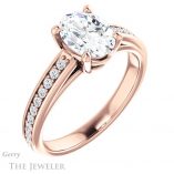 Oval Shaped Forever One Moissanite Engagement Ring #GTJ1090-oval-fo-r