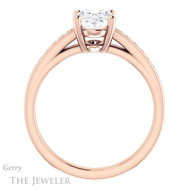 Oval Shaped Forever One Moissanite Engagement Ring #GTJ1090-oval-fo-r