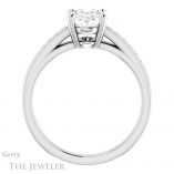 Oval Shaped Forever One Moissanite Engagement Ring #GTJ1090-oval-fo-w 2 Oval Shaped Forever One Moissanite Engagement Ring #GTJ1090-oval-fo-w