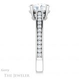 Oval Shaped Forever One Moissanite Engagement Ring #GTJ1090-oval-fo-w 3 Oval Shaped Forever One Moissanite Engagement Ring #GTJ1090-oval-fo-w