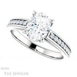 Oval Shaped Forever One Moissanite Engagement Ring #GTJ1090-oval-fo-w 5 Oval Shaped Forever One Moissanite Engagement Ring #GTJ1090-oval-fo-w