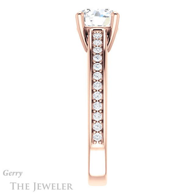 Round Cut Forever One Moissanite Engagement Ring #GTJ1090-round-fo-r 3 Round Cut Forever One Moissanite Engagement Ring #GTJ1090-round-fo-r