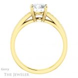 Round Cut Forever One Moissanite Engagement Ring #GTJ1090-round-fo-y