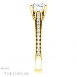 Round Cut Forever One Moissanite Engagement Ring #GTJ1090-round-fo-y
