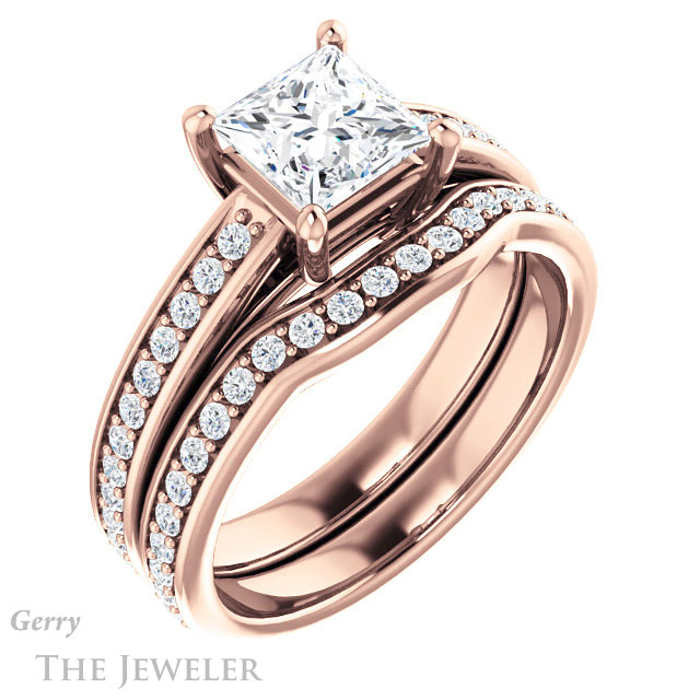 Princess Cut Forever One Moissanite Engagement Ring #GTJ1090-square-fo-r 6 Princess Cut Forever One Moissanite Engagement Ring #GTJ1090-square-fo-r