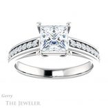 Princess Cut Forever One Moissanite Engagement Ring #GTJ1090-square-fo-w 1 Princess Cut Forever One Moissanite Engagement Ring #GTJ1090-square-fo-w
