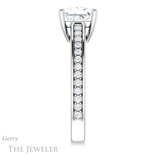 Princess Cut Forever One Moissanite Engagement Ring #GTJ1090-square-fo-w 3 Princess Cut Forever One Moissanite Engagement Ring #GTJ1090-square-fo-w