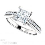 Princess Cut Forever One Moissanite Engagement Ring #GTJ1090-square-fo-w 5 Princess Cut Forever One Moissanite Engagement Ring #GTJ1090-square-fo-w