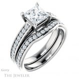 Princess Cut Forever One Moissanite Engagement Ring #GTJ1090-square-fo-w 6 Princess Cut Forever One Moissanite Engagement Ring #GTJ1090-square-fo-w