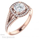 Cushion Cut Forever One Moissanite Engagement Ring #GTJ1091-cushion-fo-r