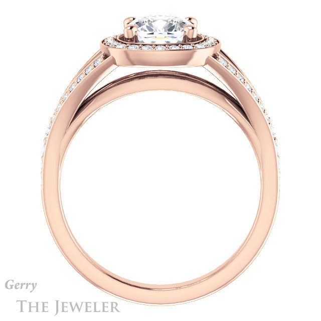 Cushion Cut Forever One Moissanite Engagement Ring #GTJ1091-cushion-fo-r