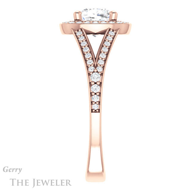 Cushion Cut Forever One Moissanite Engagement Ring #GTJ1091-cushion-fo-r