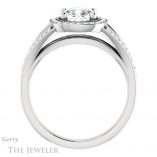 Cushion Cut Forever One Moissanite Engagement Ring #GTJ1091-cushion-fo-w 2 Cushion Cut Forever One Moissanite Engagement Ring #GTJ1091-cushion-fo-w