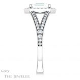 Emerald Cut Forever Brilliant Moissanite Engagement Ring #GTJ1091-emerald-fb-w