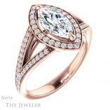 Marquise Cut Forever Brilliant Moissanite Engagement Ring #GTJ1091-marquise-fb-r