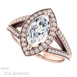 Marquise Cut Forever Brilliant Moissanite Engagement Ring #GTJ1091-marquise-fb-r