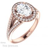 Oval Shaped Forever One Moissanite Engagement Ring #GTJ1091-oval-fo-r 4 Oval Shaped Forever One Moissanite Engagement Ring #GTJ1091-oval-fo-r