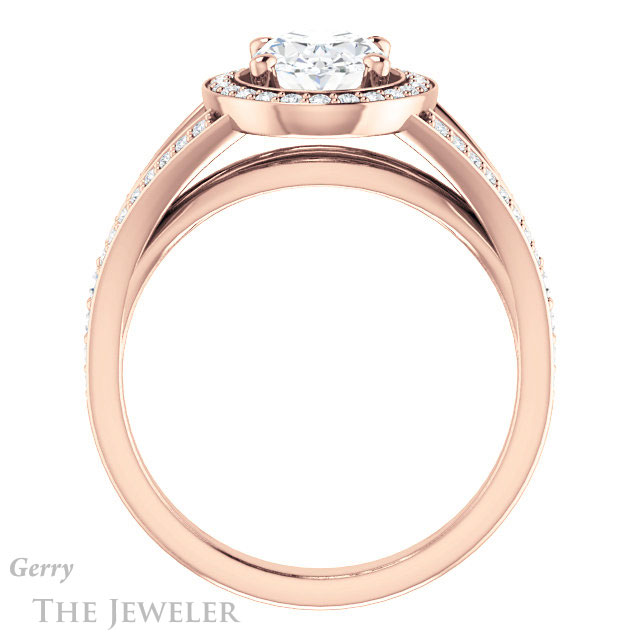Oval Shaped Forever One Moissanite Engagement Ring #GTJ1091-oval-fo-r