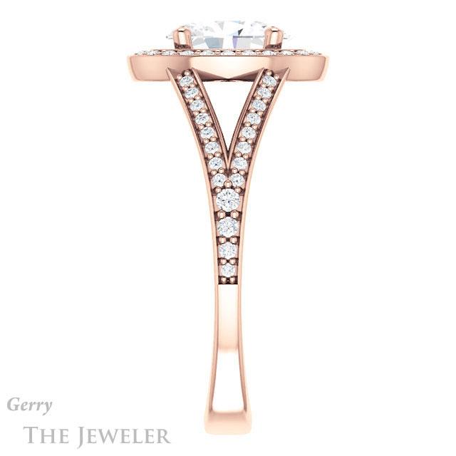 Oval Shaped Forever One Moissanite Engagement Ring #GTJ1091-oval-fo-r 3 Oval Shaped Forever One Moissanite Engagement Ring #GTJ1091-oval-fo-r