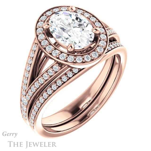 Oval Shaped Forever One Moissanite Engagement Ring #GTJ1091-oval-fo-r 6 Oval Shaped Forever One Moissanite Engagement Ring #GTJ1091-oval-fo-r