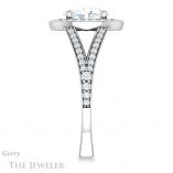 Oval Shaped Forever One Moissanite Engagement Ring #GTJ1091-oval-fo-w 3 Oval Shaped Forever One Moissanite Engagement Ring #GTJ1091-oval-fo-w