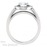 Round Cut Forever One Moissanite Engagement Ring #GTJ1091-round-fo-w 2 Round Cut Forever One Moissanite Engagement Ring #GTJ1091-round-fo-w