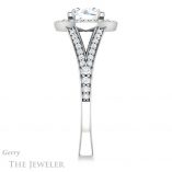 Round Cut Forever One Moissanite Engagement Ring #GTJ1091-round-fo-w 3 Round Cut Forever One Moissanite Engagement Ring #GTJ1091-round-fo-w