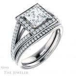 Princess Cut Forever One Moissanite Engagement Ring #GTJ1091-square-fo-w 6 Princess Cut Forever One Moissanite Engagement Ring #GTJ1091-square-fo-w