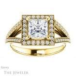 Princess Cut Forever One Moissanite Engagement Ring #GTJ1091-square-fo-y 1 Princess Cut Forever One Moissanite Engagement Ring #GTJ1091-square-fo-y