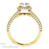 Cushion Cut Forever One Moissanite Engagement Ring #GTJ1094-cushion-fo-y 2 Cushion Cut Forever One Moissanite Engagement Ring #GTJ1094-cushion-fo-y