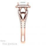 Emerald Cut Forever Brilliant Moissanite Engagement Ring #GTJ1094-emerald-fb-r