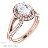Oval Shaped Forever One Moissanite Engagement Ring #GTJ1094-oval-fo-r