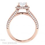 Oval Shaped Forever One Moissanite Engagement Ring #GTJ1094-oval-fo-r