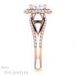 Oval Shaped Forever One Moissanite Engagement Ring #GTJ1094-oval-fo-r